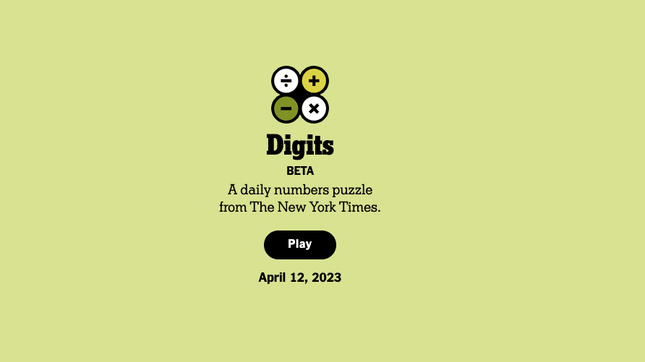 New York Times Launches Wordle-like Math Game, Digits